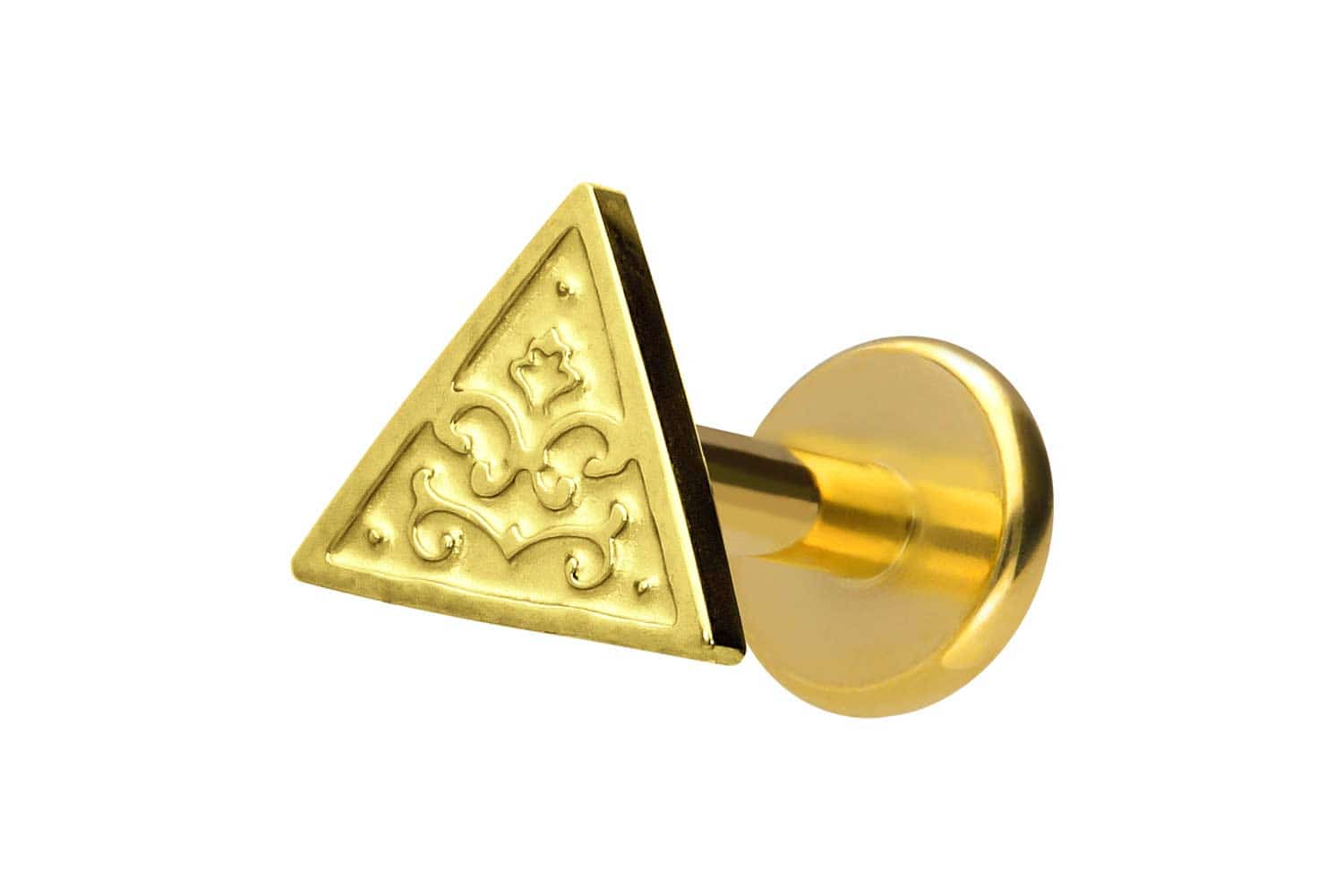 Titan Labret Piercing mit Innengewinde DREIECK